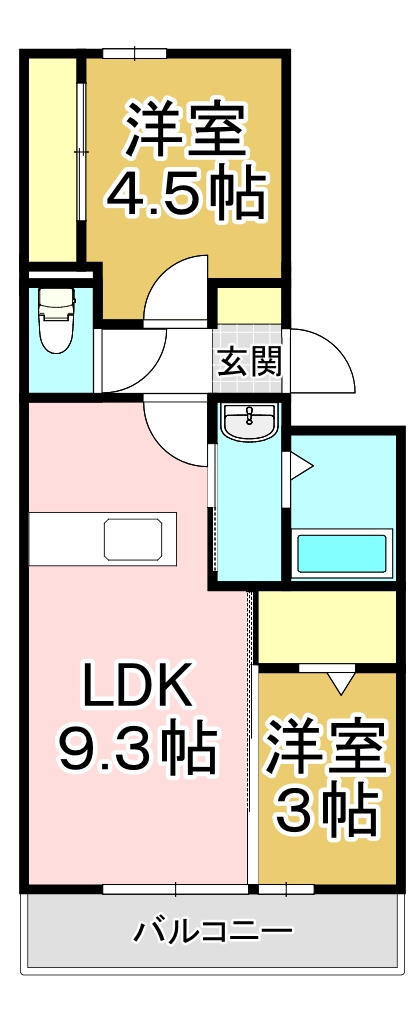 クレール緑の間取り