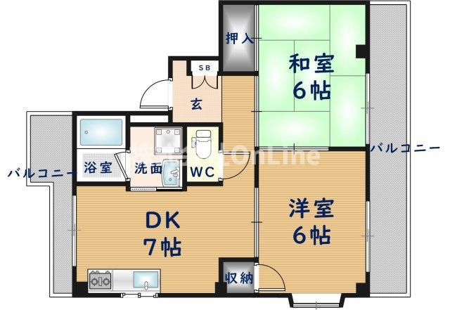 【間取り】 | サンライフ若江東