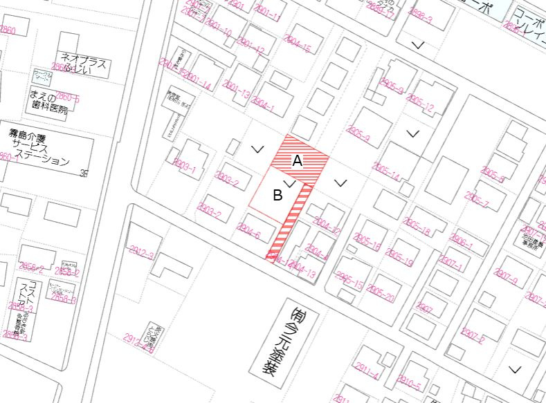 北諸県郡三股町大字宮村の売地の土地図