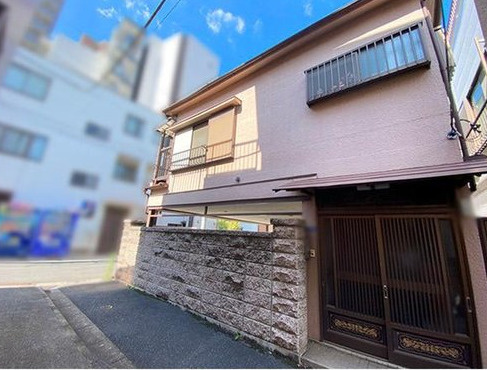 墨田区東向島６丁目の古家付売地の前面道路含む現地写真