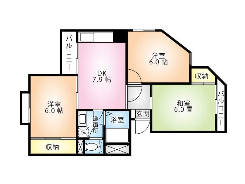 グリーンパレス指扇Aの間取り