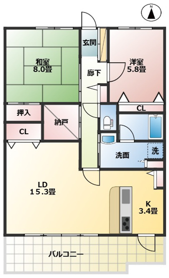 【間取り】 | 両備グレースマンション妹尾駅前参番館