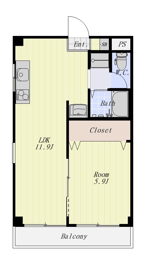 ベルハイツ 303号室の間取り