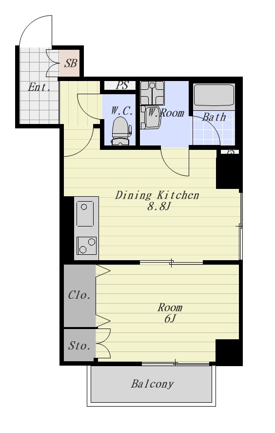 アミティエ中延 304号室の間取り
