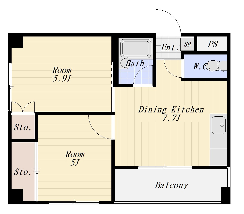 ライラックガーデン 201号室の間取り