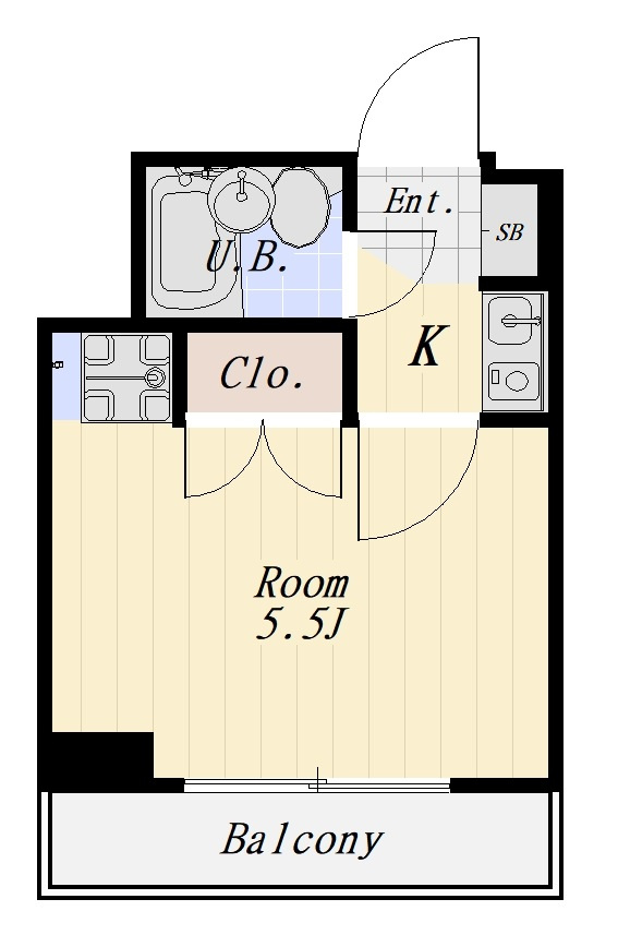 キャピタルビュー平和島 401号室の間取り