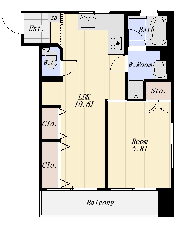 コンドミニアム大森 805号室の間取り