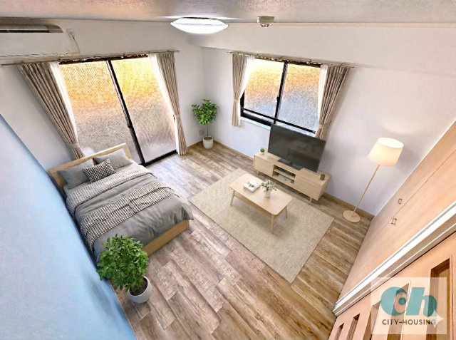 ボーブリアンあさひ 408号室の居間・リビング