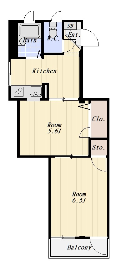 アーバンコート新蒲田 201号室の間取り