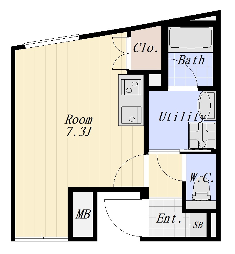 Fine Stage 三軒茶屋 303号室の間取り