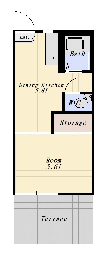 エクセル日吉 103号室の間取り