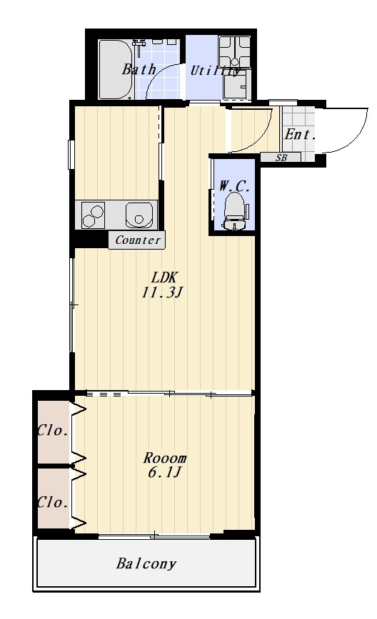 ピアラ日吉 307号室の間取り