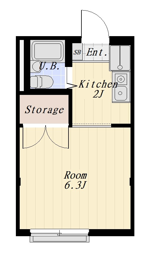 メゾンボヌール 202号室の間取り