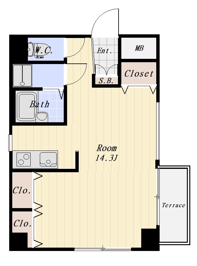 Y・Mコート 101号室の間取り