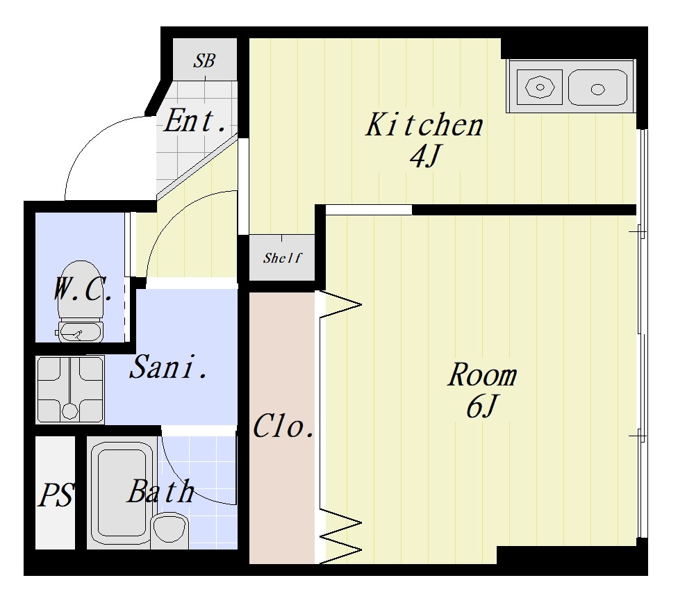 中島ビル 201号室の間取り