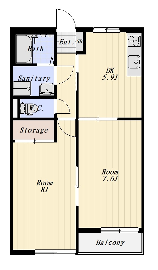 ローゼンハイム 205号室の間取り