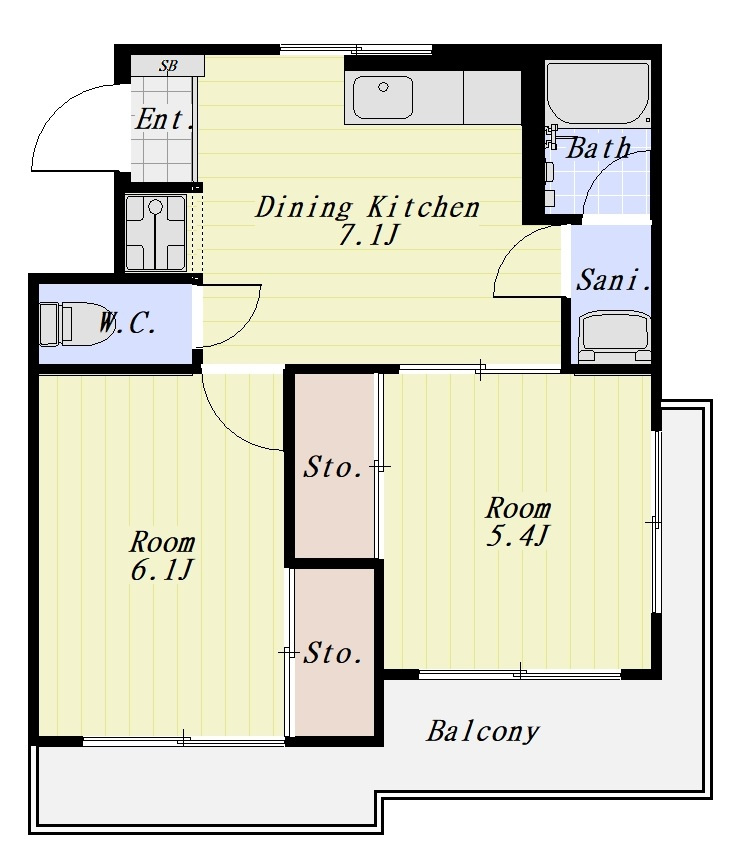 リジェールイン大森 103号室の間取り