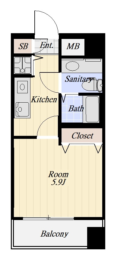 VIE（ヴィー）田園調布 201号室の間取り