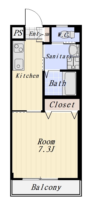 プランドウル大森 202号室の間取り