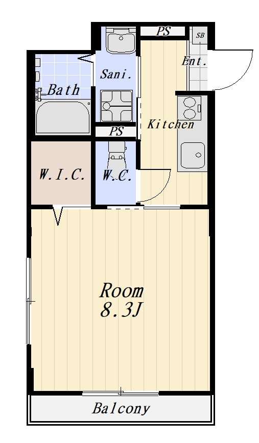 ルミエール大森 201号室の居間・リビング