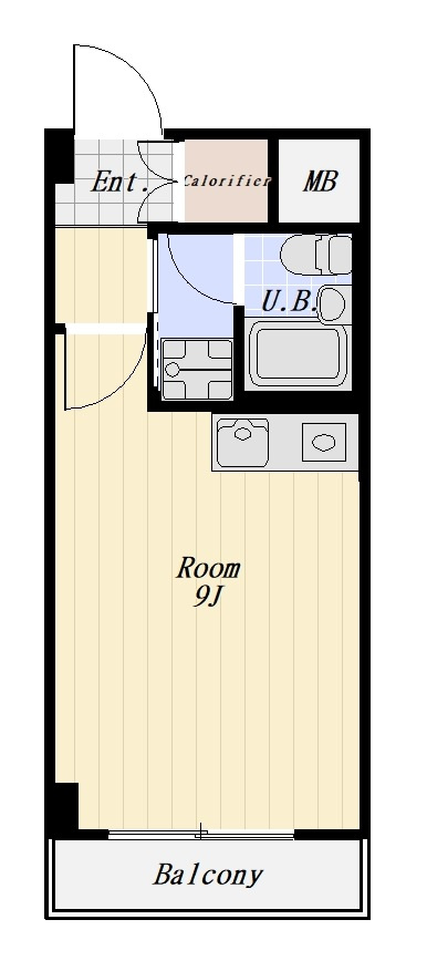 高輪スカイハイツ 303号室の間取り