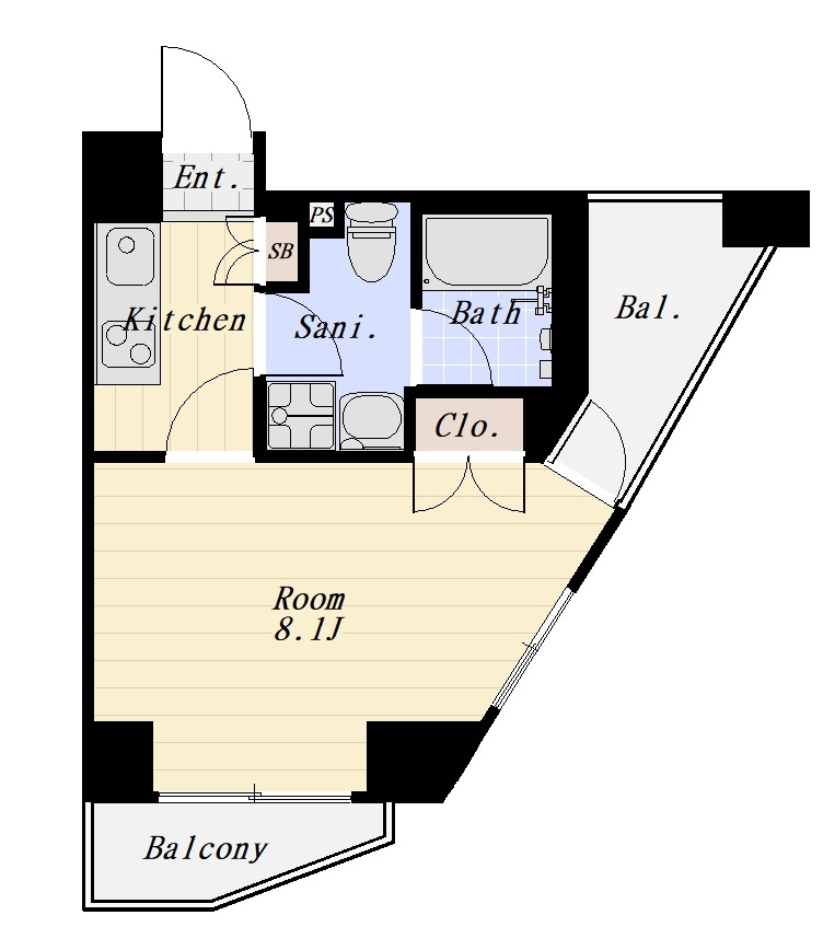 エスタイム 301号室の間取り