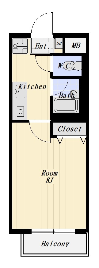センチュリーフォレスト 306号室の間取り