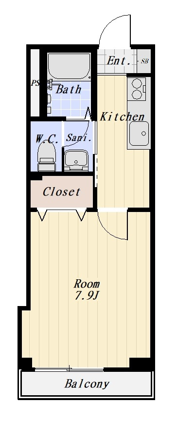シャトレー大森 302号室の間取り