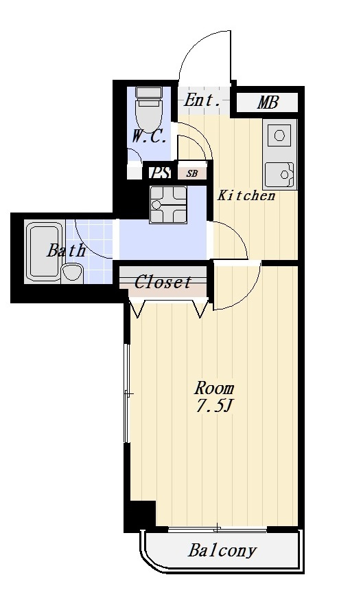 クレアール多摩川 501号室の間取り