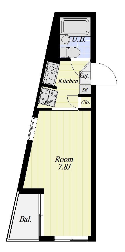 パークサイド蒲田 201号室の間取り