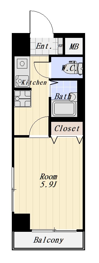 K2ヴィラ 213号室の間取り