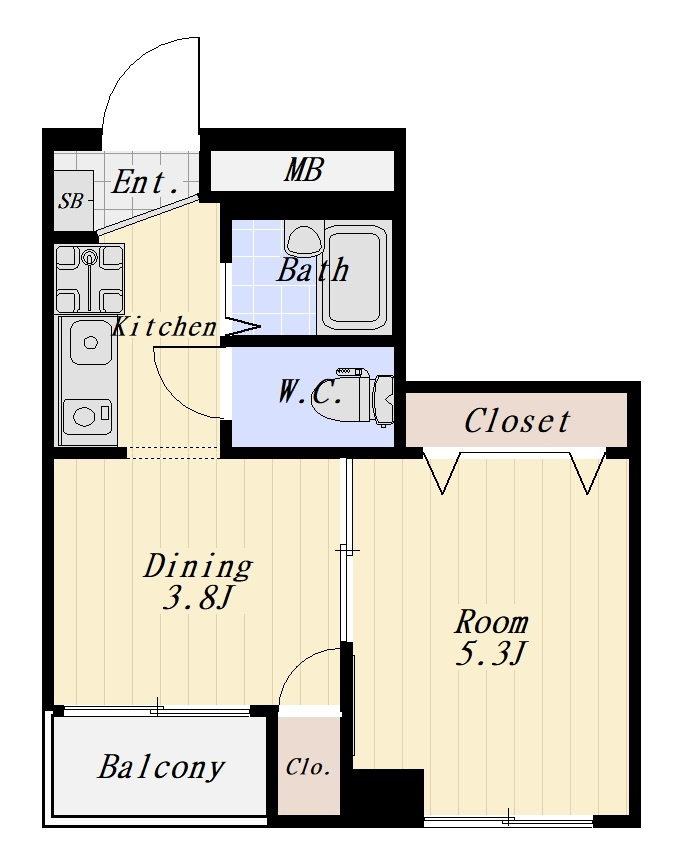 サンセールコージ 301号室の間取り