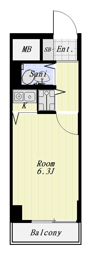 ライオンズマンション大森北 508号室の間取り