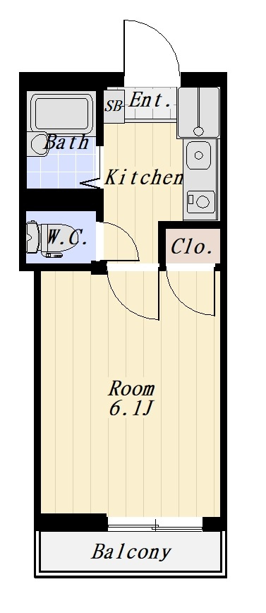 アーカス 202号室の間取り
