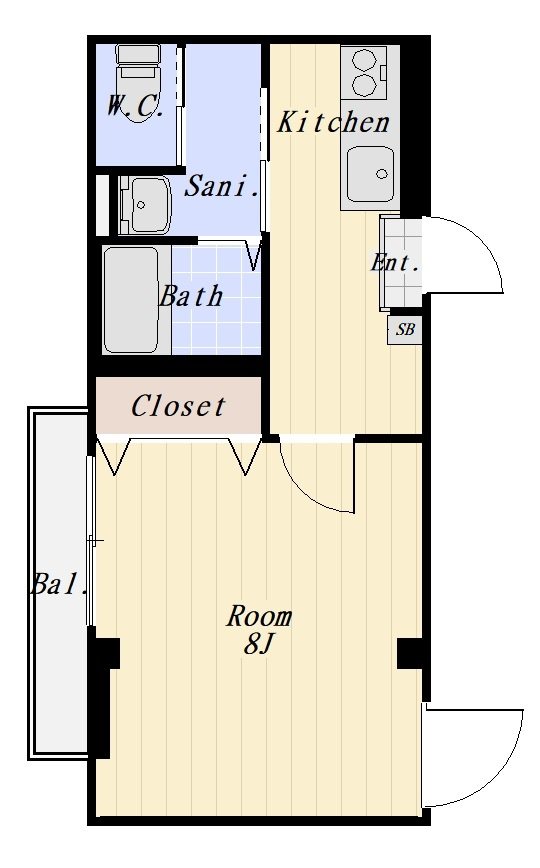 エスポワール大森 303号室の間取り