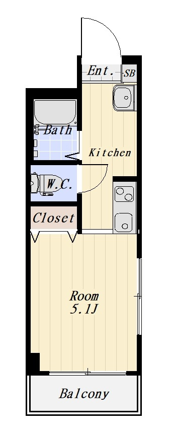 シャトレー手塚 401号室の間取り
