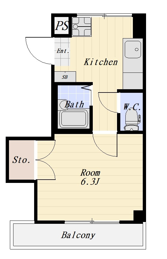 プリムローズ 301号室の間取り