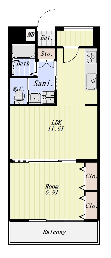 マンションシバタ 302号室の間取り