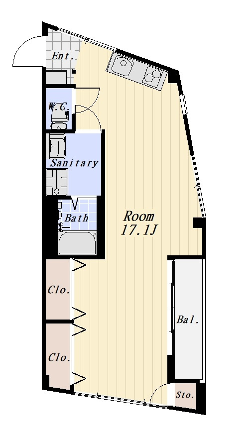 カーサ鈴木 202号室の間取り