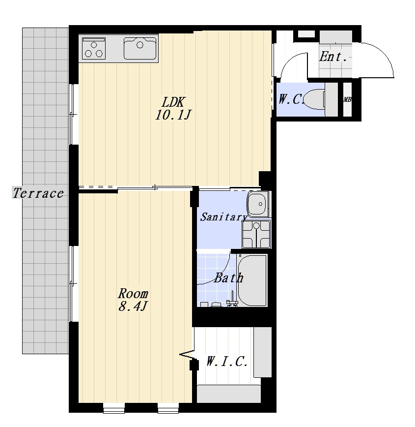 アフォードライフ 101号室の間取り