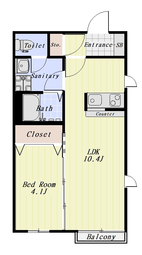 B-フォレスト 201号室の間取り