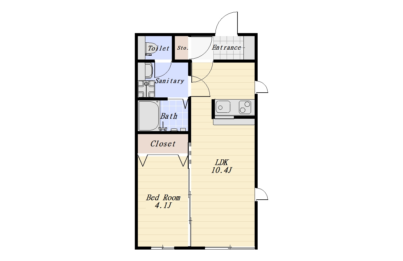 B-フォレスト 101号室の間取り