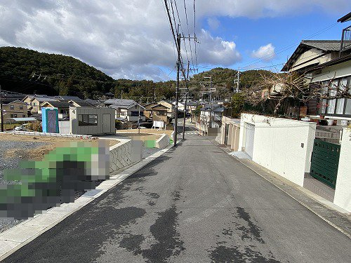 岩倉幡枝町 未入居戸建(1号地)の前面道路含む現地写真