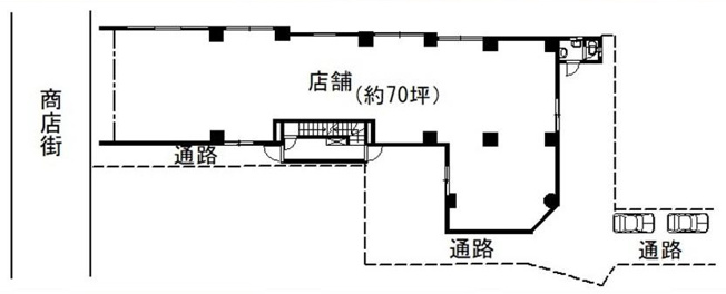 【間取り】 | ロータス藤田ビル　河内天美駅前路面テナント