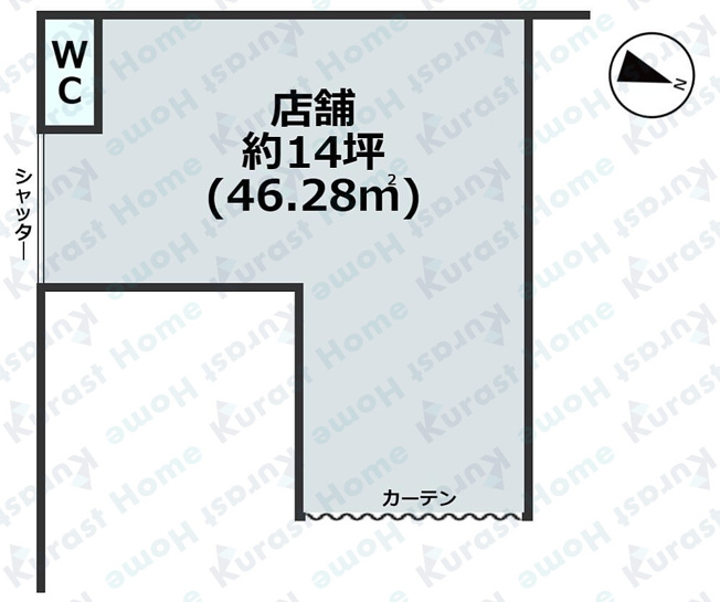 【間取り】 | 岡1丁目店舗