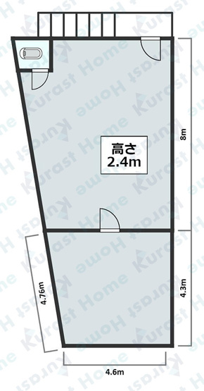 【間取り】 | 岡2丁目店舗2階部分
