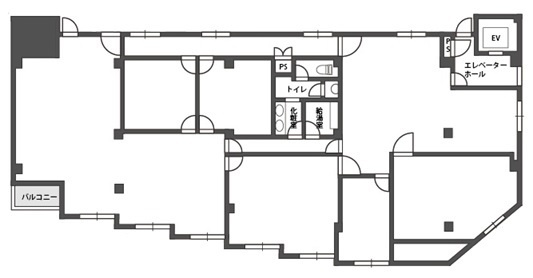 【間取り】 | コンフォール長吉10階　最上階ワンフロア貸