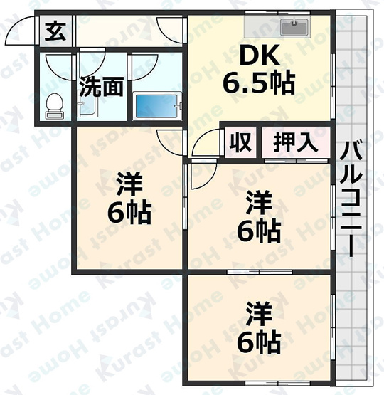 【間取り】 | 岡本ハイツ　岡1丁目店舗事務所