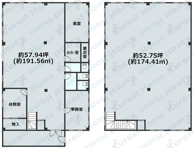 【間取り】 | 和泉市伏屋町倉庫・工場（2棟一括）