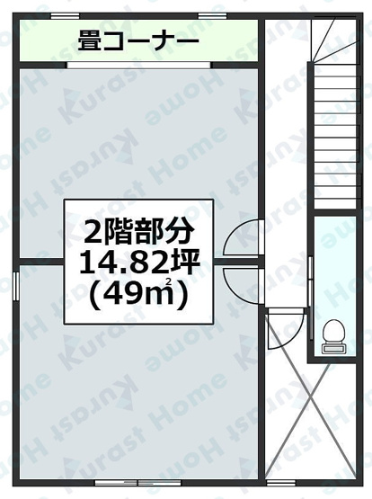 【間取り】 | 島泉2丁目テナント2階部分
